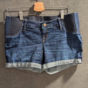 Isabel Maternity Under Belly Midi Shorts - Size 6